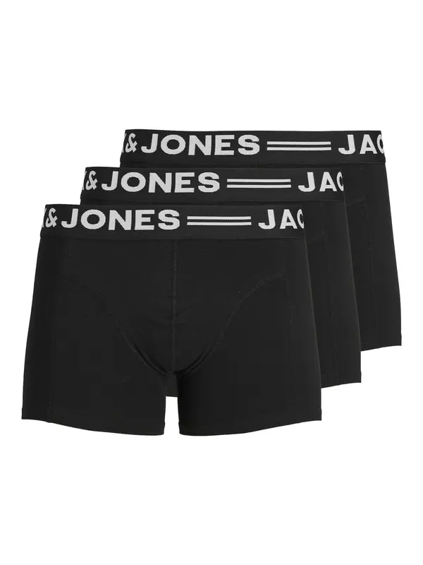 JACK & JONES JACK & JONES Bokserice 'Sense'  crna / bijela