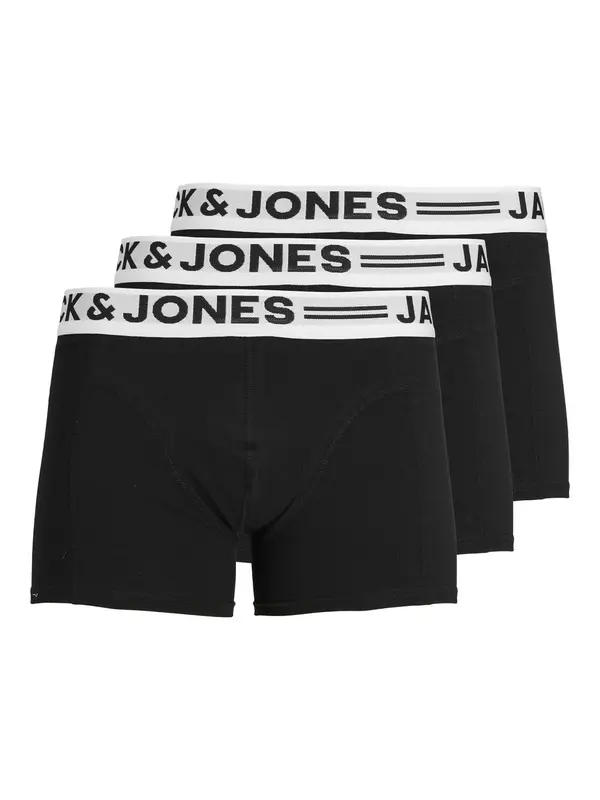 JACK & JONES JACK & JONES Bokserice 'Sense'  svijetlosiva / crna / bijela