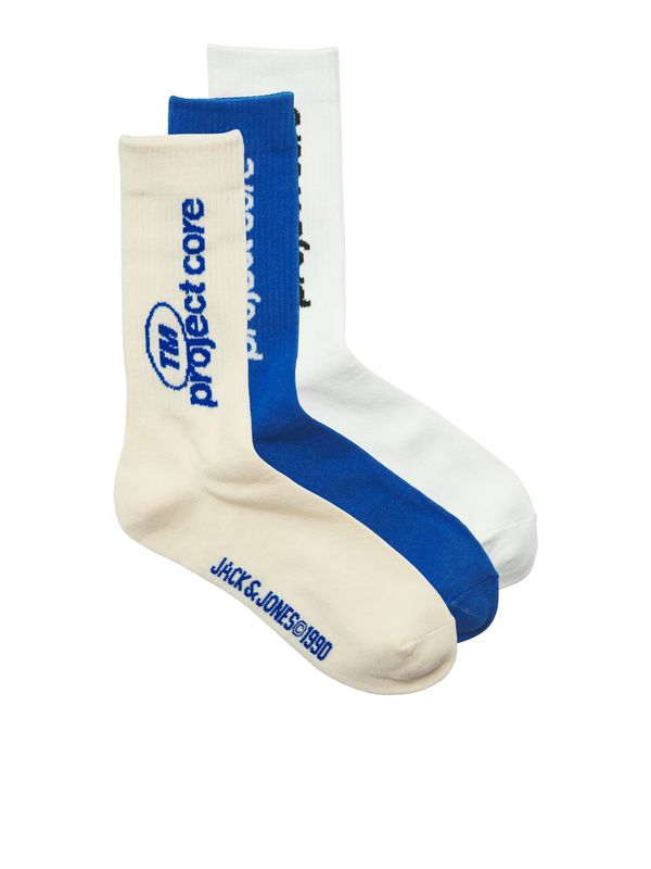 JACK & JONES JACK & JONES Čarape 'JACAERO'  boja pijeska / plava / bijela