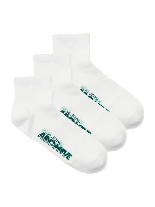 JACK & JONES JACK & JONES Čarape 'JACBRAT'  zelena / bijela