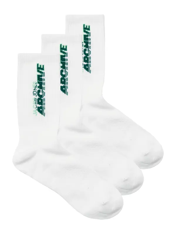 JACK & JONES JACK & JONES Čarape 'JACBRAT'  zelena / limeta / bijela