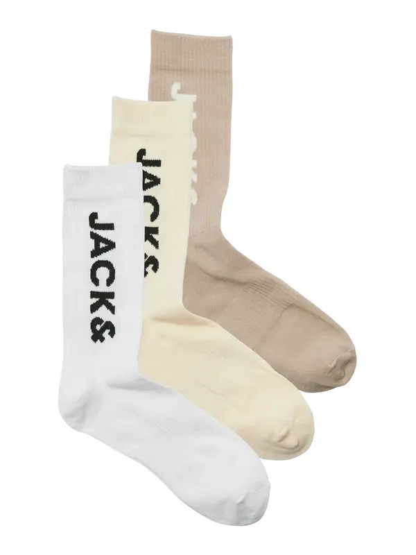 JACK & JONES JACK & JONES Čarape 'JACHARLEY'  taupe siva / svijetlosiva / crna / bijela