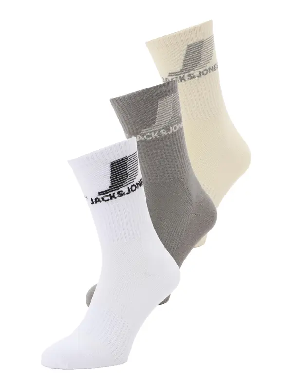 JACK & JONES JACK & JONES Čarape 'JACJASPER'  ecru/prljavo bijela / tamo siva / crna / bijela