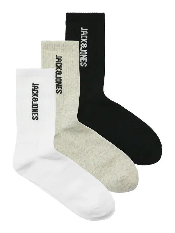 JACK & JONES JACK & JONES Čarape 'JACLIAM'  bež melange / crna / bijela
