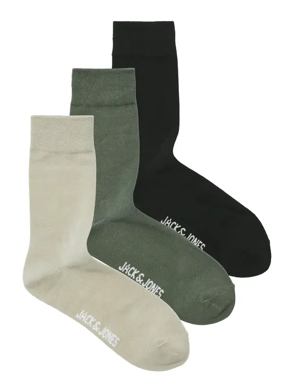 JACK & JONES JACK & JONES Čarape 'JACMAX'  svijetlosiva / maslinasta / crna