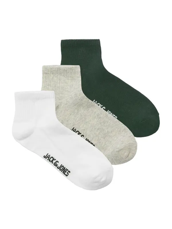 JACK & JONES JACK & JONES Čarape 'JACNATE'  siva / kraljevski zelena / crna / bijela