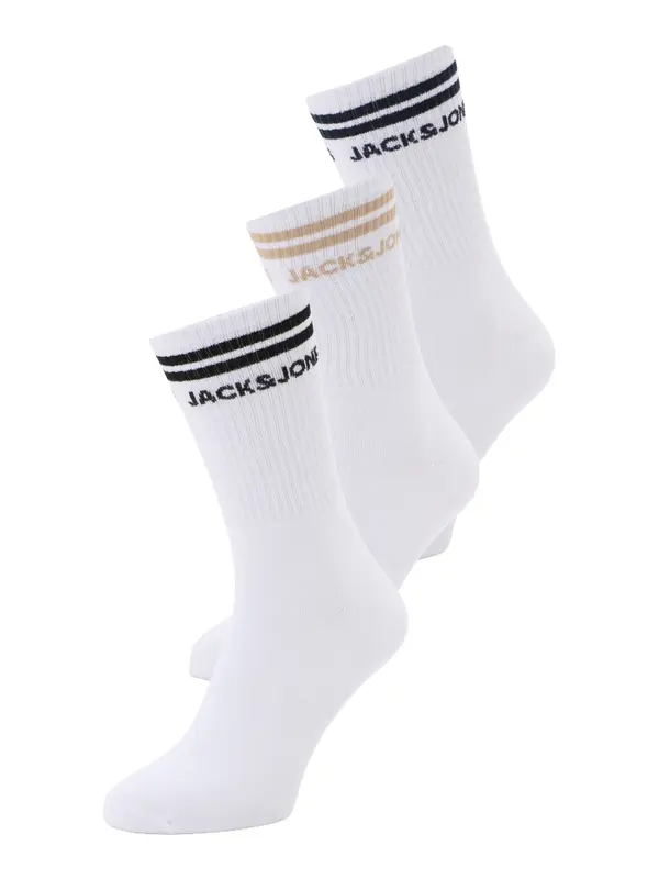 JACK & JONES JACK & JONES Čarape 'JACOLLIE'  bež / crna / bijela