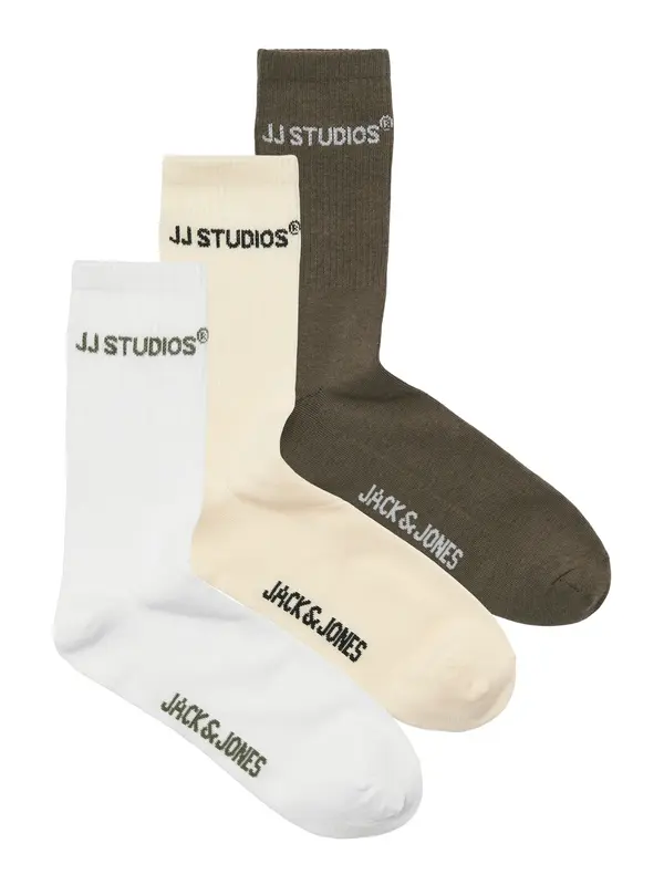 JACK & JONES JACK & JONES Čarape 'JACSOHO'  bež / smeđa / bijela