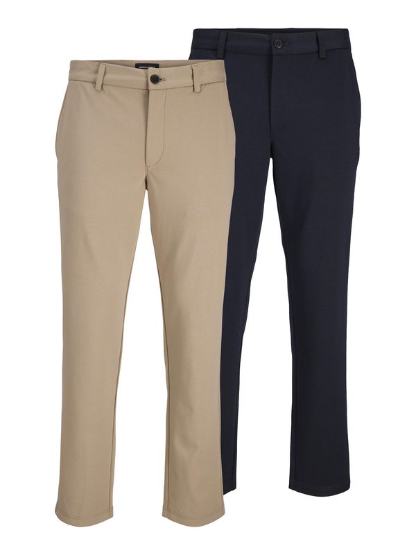 JACK & JONES JACK & JONES Chino hlače  bež / mornarsko plava