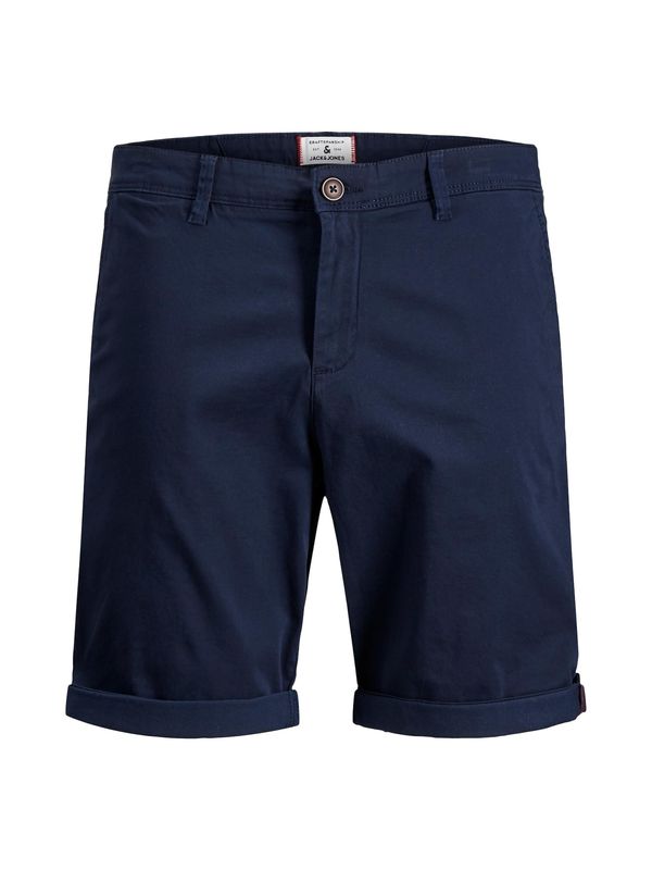 JACK & JONES JACK & JONES Chino hlače 'Bowie'  noćno plava / hrđavo smeđa