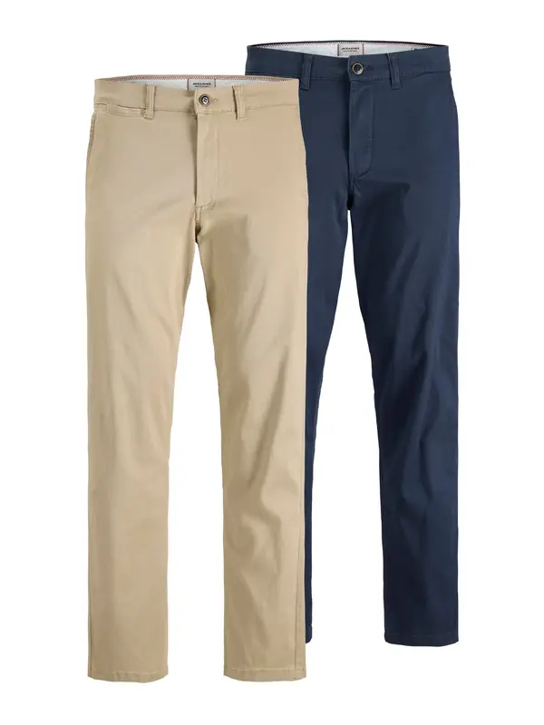 JACK & JONES JACK & JONES Chino hlače 'JPSTKANE DAVE'  pijesak / mornarsko plava