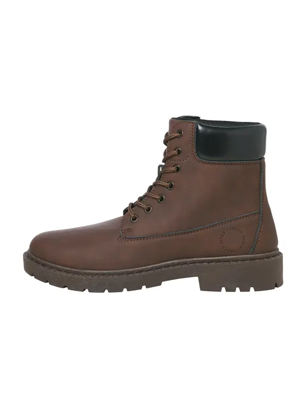 JACK & JONES JACK & JONES Čizme na vezanje 'JFWAINSWORTH'  smeđa / crna