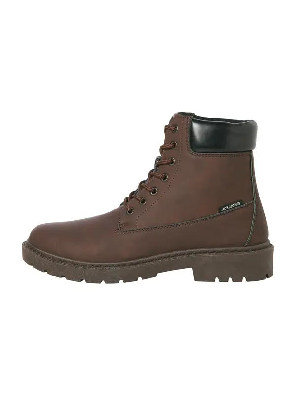 JACK & JONES JACK & JONES Čizme na vezanje 'JFWTHAMES'  tamno smeđa / crna