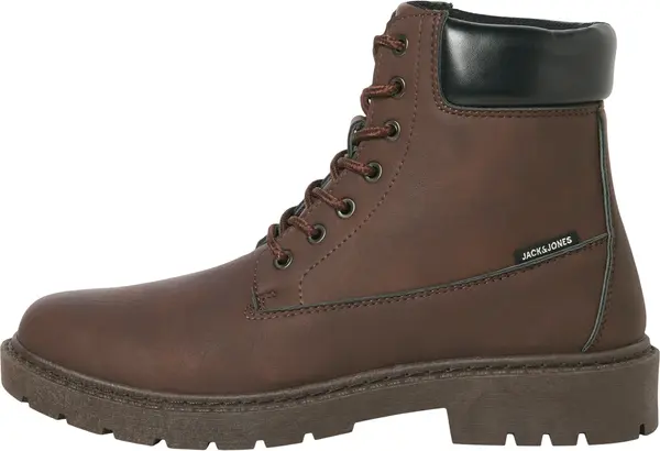 JACK & JONES JACK & JONES Čizme na vezanje 'JFWTHAMES'  tamno smeđa / crna