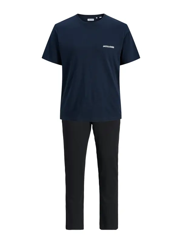 JACK & JONES JACK & JONES Duga pidžama 'JACEVEREST'  mornarsko plava / crna / bijela
