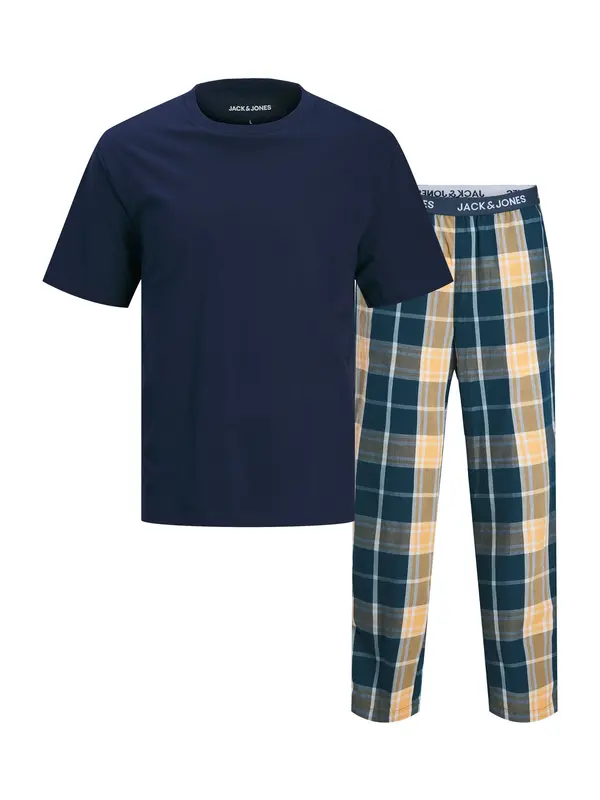 JACK & JONES JACK & JONES Duga pidžama 'JACLUCA'  boja pijeska / mornarsko plava / petrol