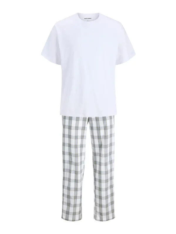 JACK & JONES JACK & JONES Duga pidžama 'JACLuca'  mornarsko plava / siva / crna / bijela