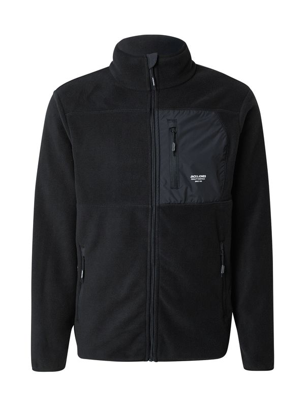 JACK & JONES JACK & JONES Flis jakna 'JJTHEO'  crna / bijela