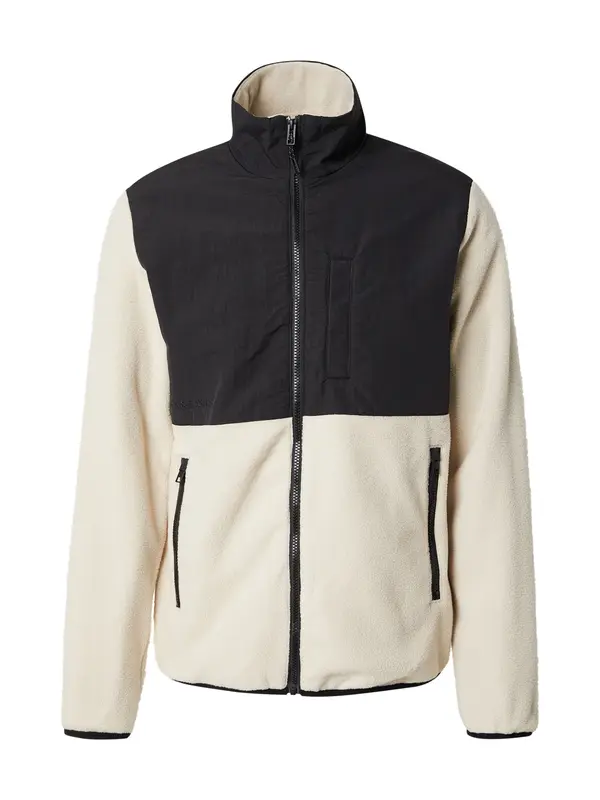 JACK & JONES JACK & JONES Flis jakna 'JWHMARVIN'  bež / crna