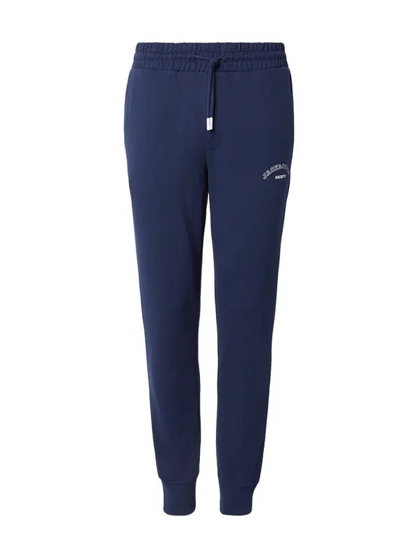 JACK & JONES JACK & JONES Hlače 'JPSTGORDON'  mornarsko plava / bijela