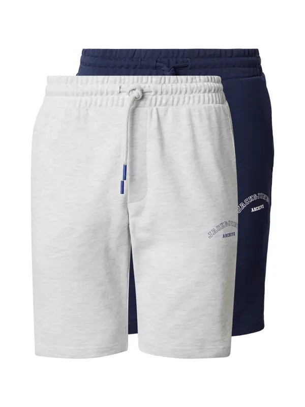 JACK & JONES JACK & JONES Hlače 'JPSTGORDON'  tamno plava / bijela melange