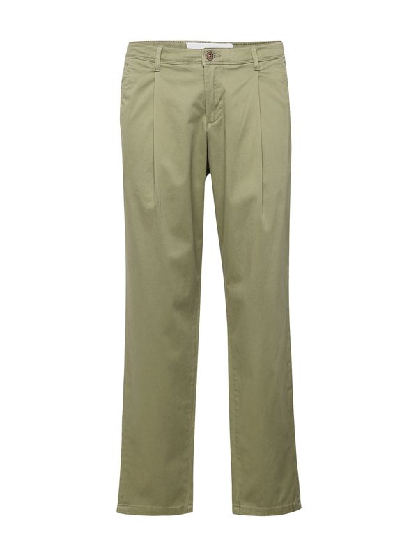 JACK & JONES JACK & JONES Hlače s naborima 'BILL BOWIE'  maslinasta