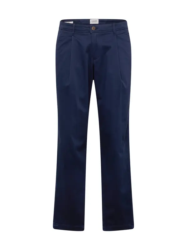 JACK & JONES JACK & JONES Hlače s naborima 'BILL BOWIE'  mornarsko plava