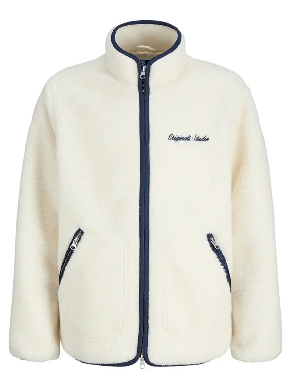 Jack & Jones Junior Jack & Jones Junior Flis jakna 'Norrebro '  mornarsko plava / bijela