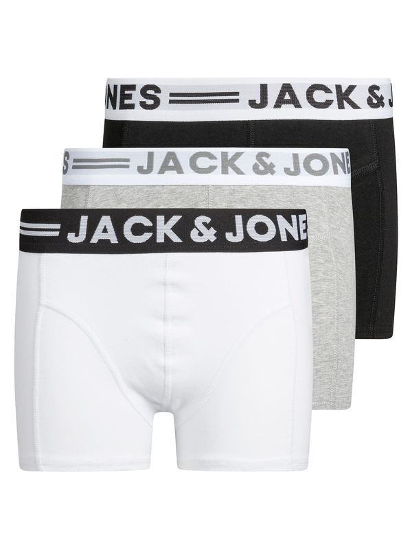 Jack & Jones Junior Jack & Jones Junior Gaće  siva melange / crna / bijela