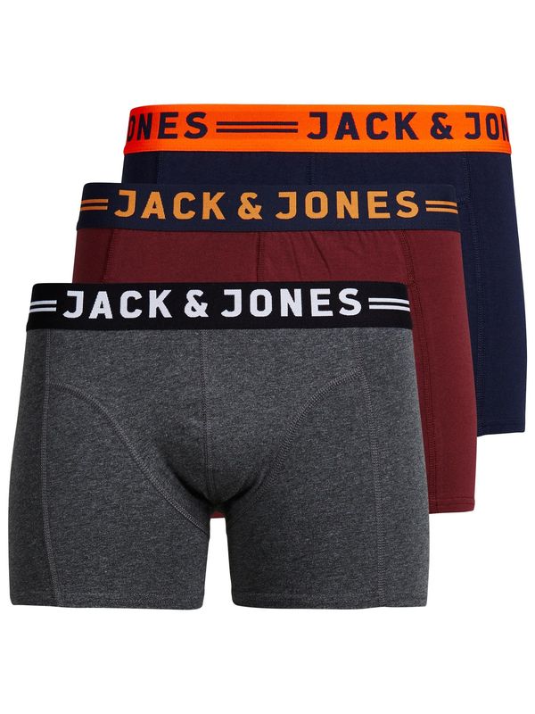 Jack & Jones Junior Jack & Jones Junior Gaće  siva / narančasta / boja vina / crna