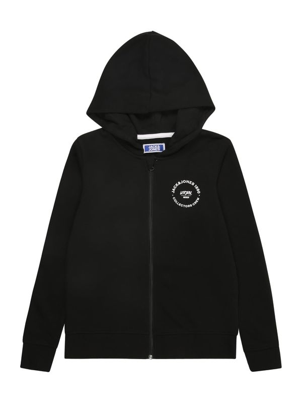 Jack & Jones Junior Jack & Jones Junior Gornji dio trenirke  crna / bijela