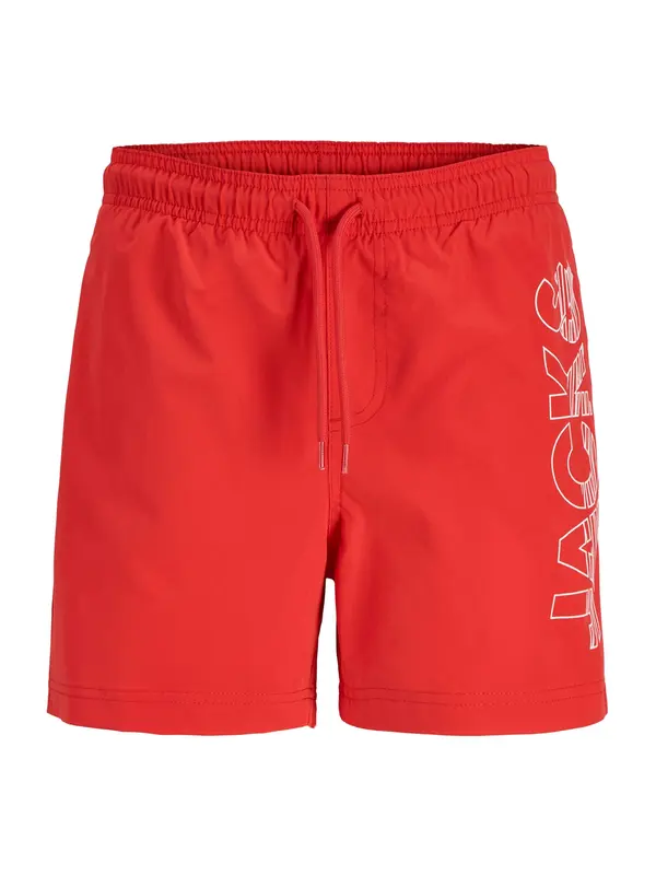 Jack & Jones Junior Jack & Jones Junior Kupaće hlače 'JPSTMAUI'  crvena / bijela