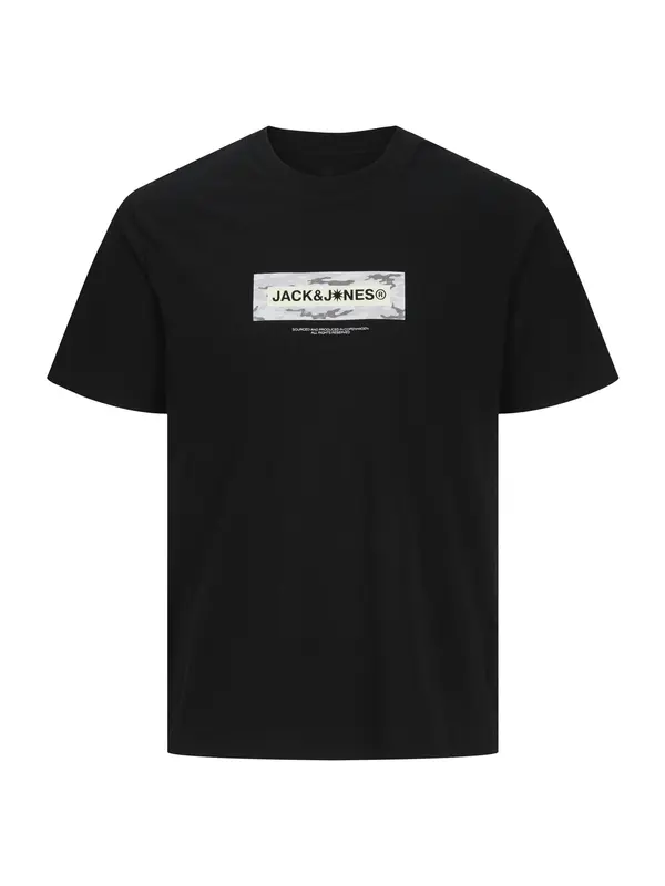 Jack & Jones Junior Jack & Jones Junior Majica 'JCOBREEZE'  siva / crna / bijela