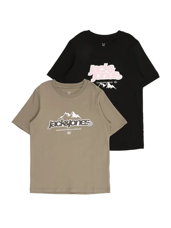 Jack & Jones Junior Jack & Jones Junior Majica 'JCOFLARE'  dimno siva / puder roza / crna / bijela