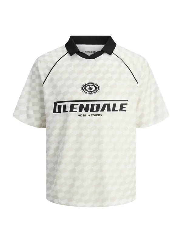 Jack & Jones Junior Jack & Jones Junior Majica 'JCOLido'  svijetlosiva / crna / bijela