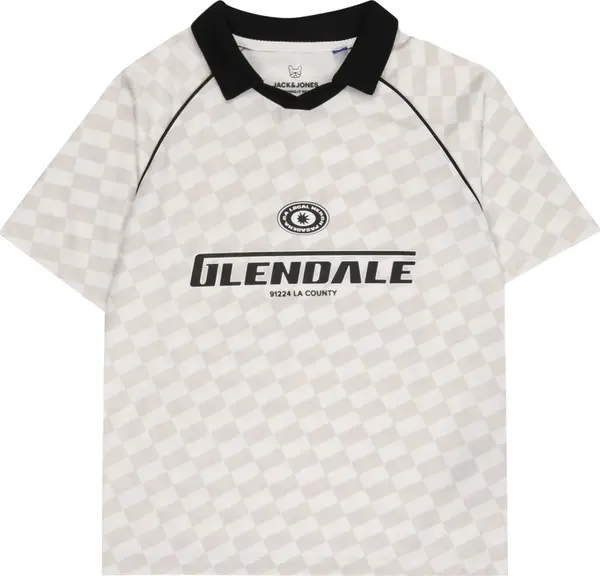 Jack & Jones Junior Jack & Jones Junior Majica 'JCOLido'  svijetlosiva / crna / bijela