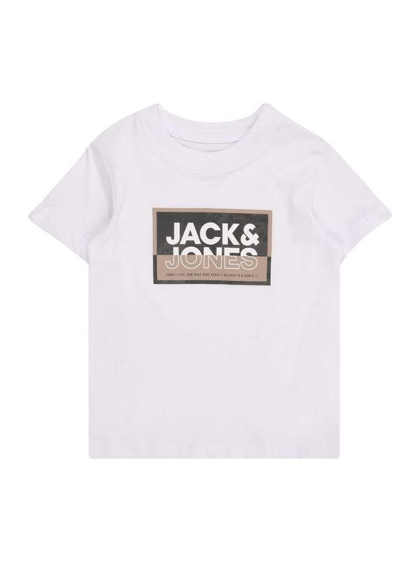 Jack & Jones Junior Jack & Jones Junior Majica 'JCOLOGAN'  tamno bež / crna / bijela