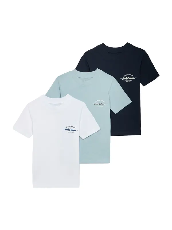 Jack & Jones Junior Jack & Jones Junior Majica 'JJBRANDON'  noćno plava / svijetloplava / bijela