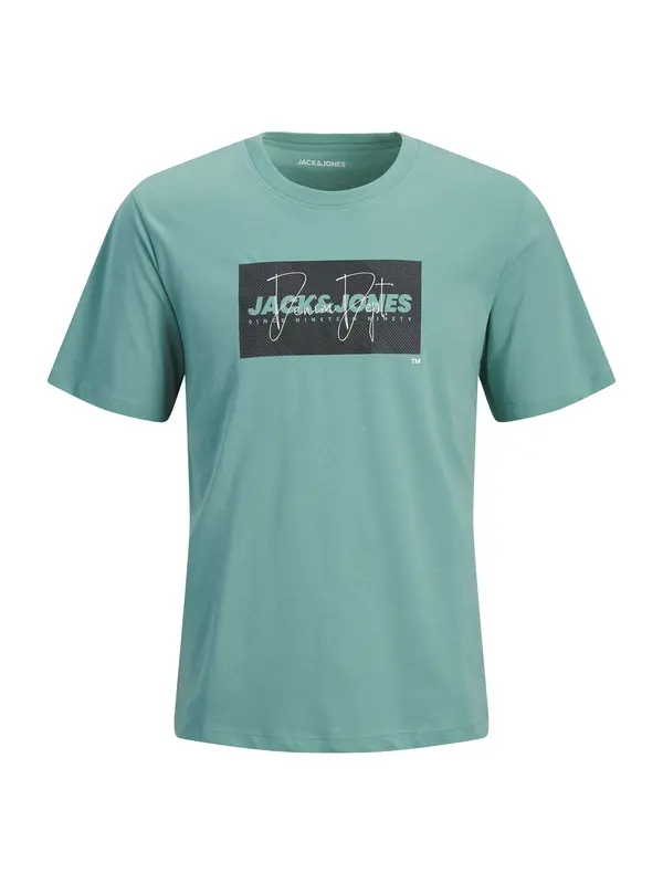 Jack & Jones Junior Jack & Jones Junior Majica 'JJCOLE'  smaragdno zelena / crna / bijela