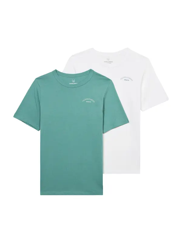 Jack & Jones Junior Jack & Jones Junior Majica 'JJCOLLEGE'  mornarsko plava / smaragdno zelena / bijela