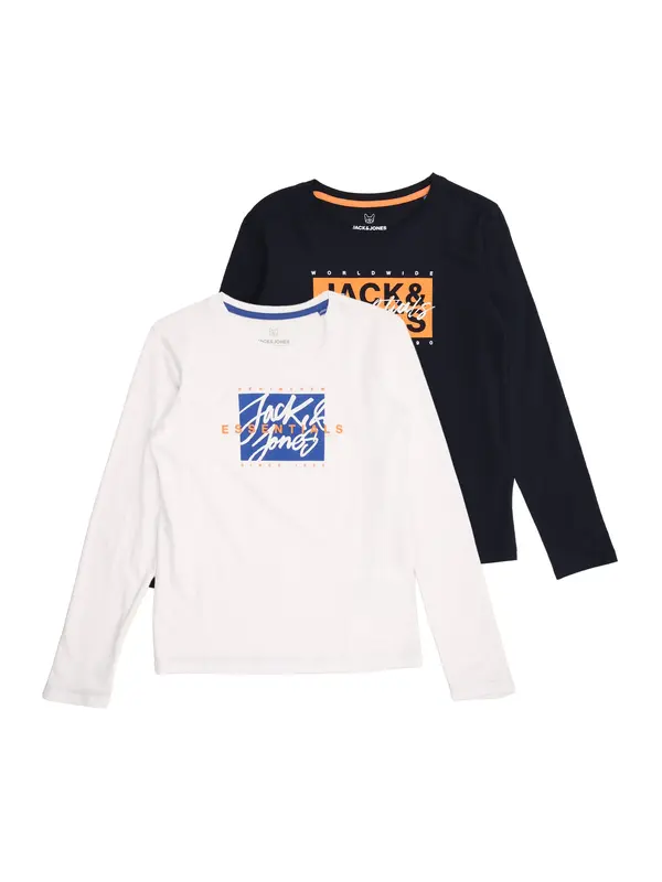 Jack & Jones Junior Jack & Jones Junior Majica 'JJCOLTON'  morsko plava / kraljevsko plava / narančasta / bijela