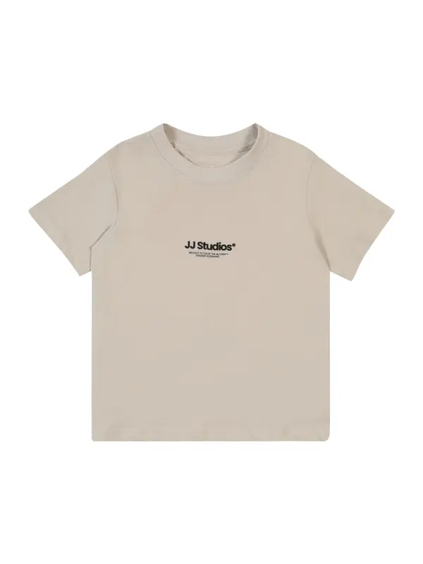 Jack & Jones Junior Jack & Jones Junior Majica 'JJESoho'  sivkasto bež / crna