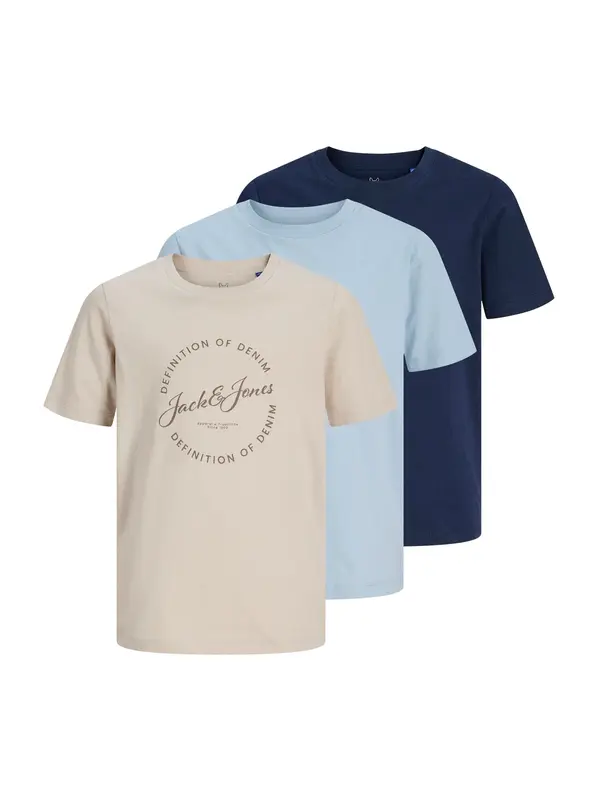 Jack & Jones Junior Jack & Jones Junior Majica 'JJGRAYSON'  bež / pastelno plava / tamno plava