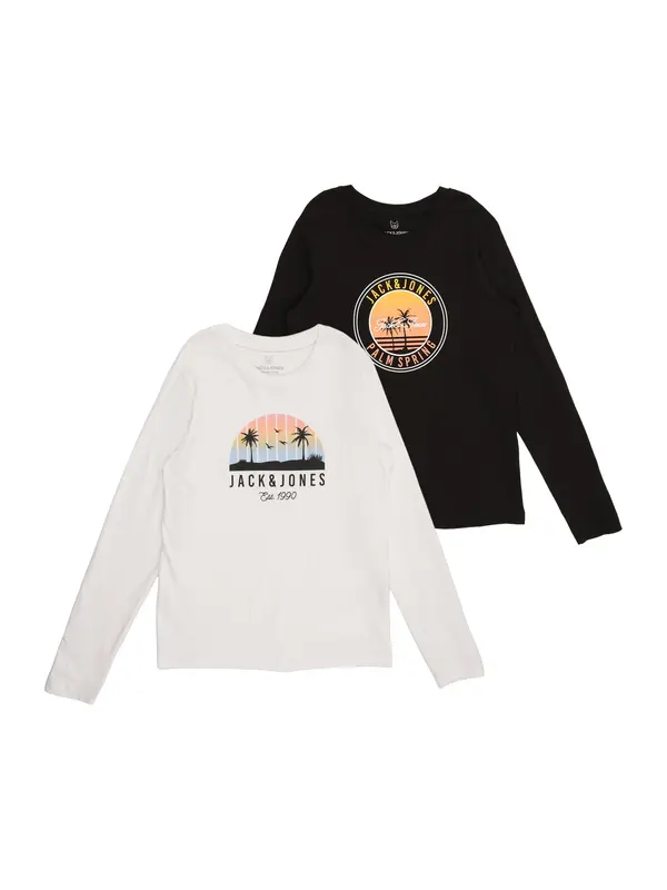 Jack & Jones Junior Jack & Jones Junior Majica 'JJPALM'  narančasta / svijetloroza / crna / bijela