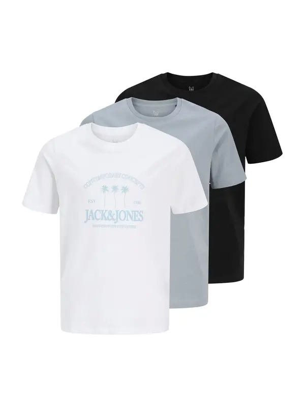Jack & Jones Junior Jack & Jones Junior Majica 'JORNANTUCKET'  opal / svijetloplava / crna / bijela