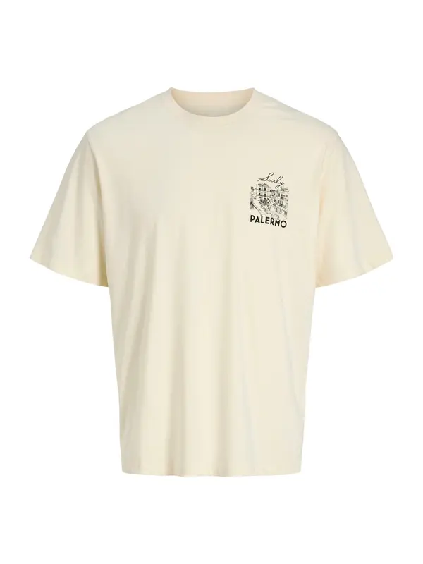 Jack & Jones Junior Jack & Jones Junior Majica 'JORVacation'  crna / prljavo bijela