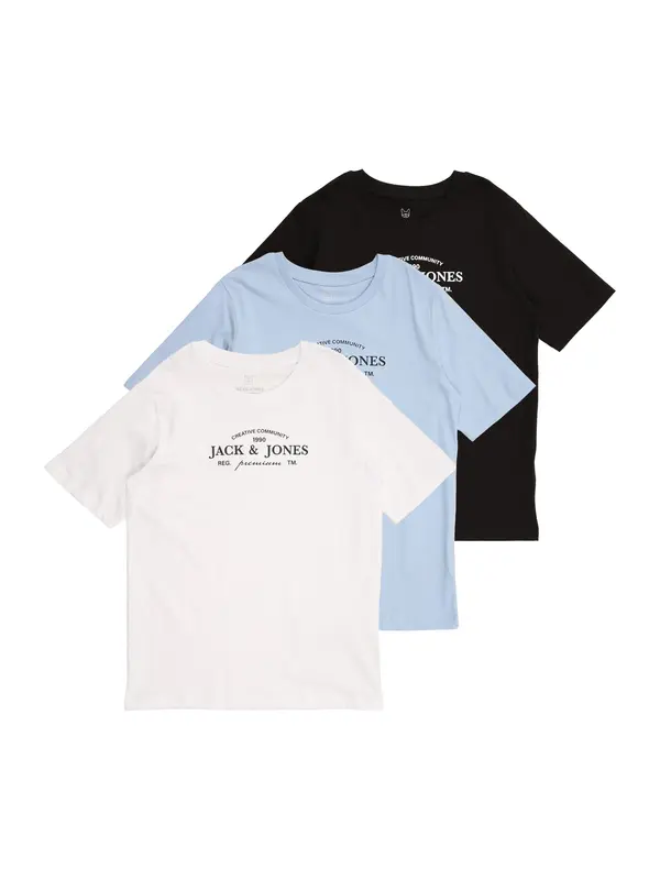 Jack & Jones Junior Jack & Jones Junior Majica 'JPRBLAKEVIN'  svijetloplava / crna / bijela