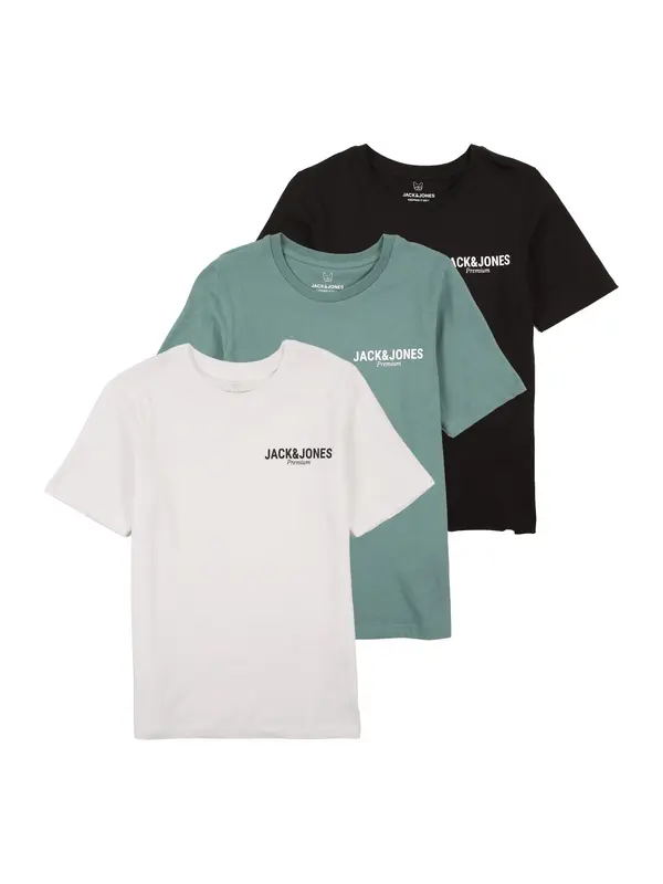 Jack & Jones Junior Jack & Jones Junior Majica 'JPRBLAOSCAR'  zelena / crna / bijela