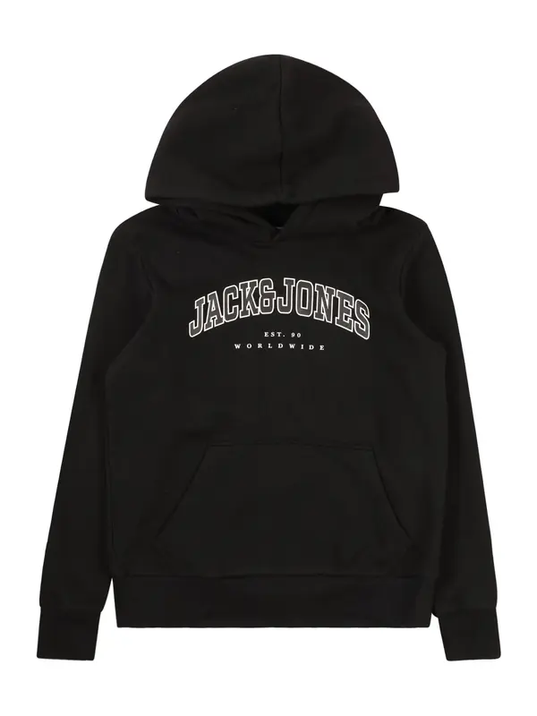 Jack & Jones Junior Jack & Jones Junior Sweater majica 'CALEB'  crna / bijela
