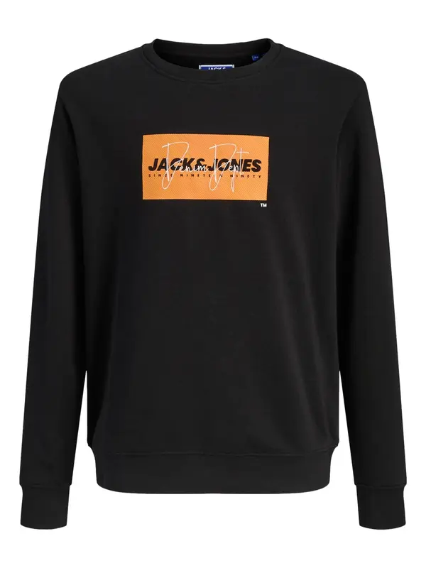 Jack & Jones Junior Jack & Jones Junior Sweater majica 'Cole'  narančasta / crna